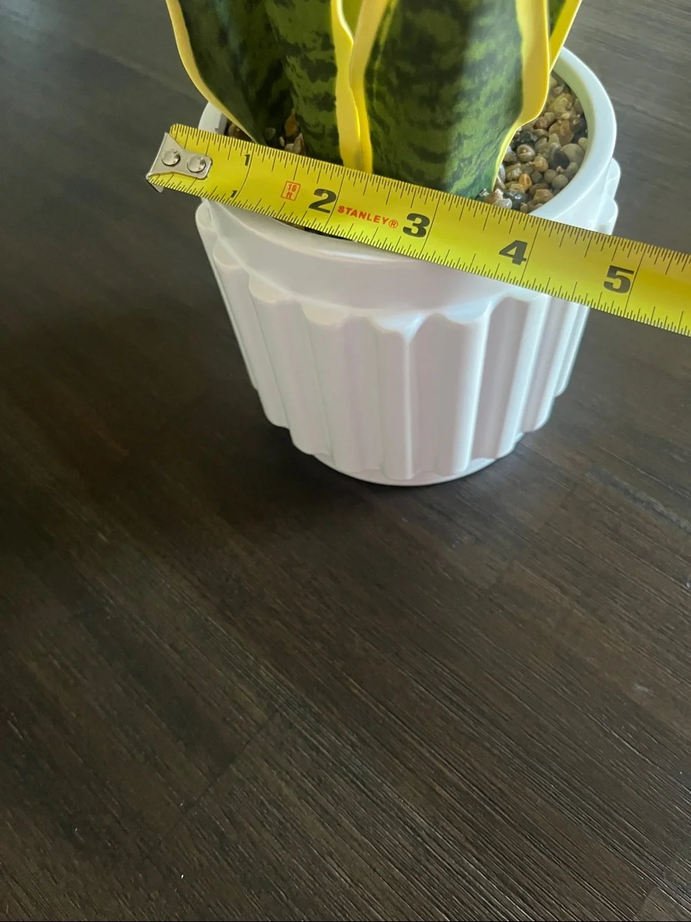 Faux foliage decorative plant in white pot. New!